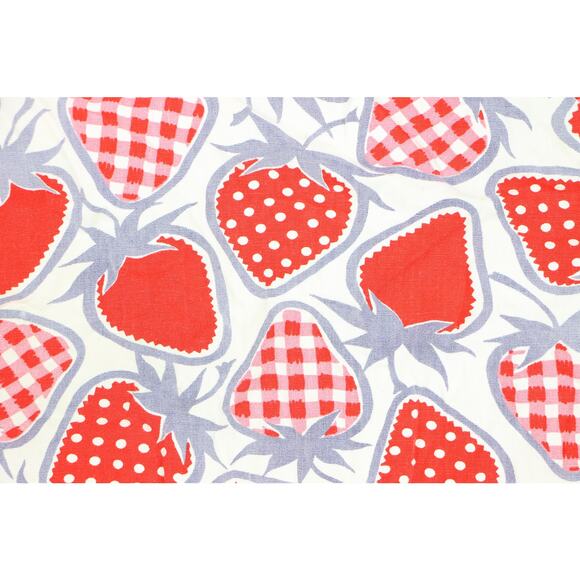 70s Vintage Reversible Polka Dot Strawberry All Over Print Dress S SMALL - Picture 10 of 16